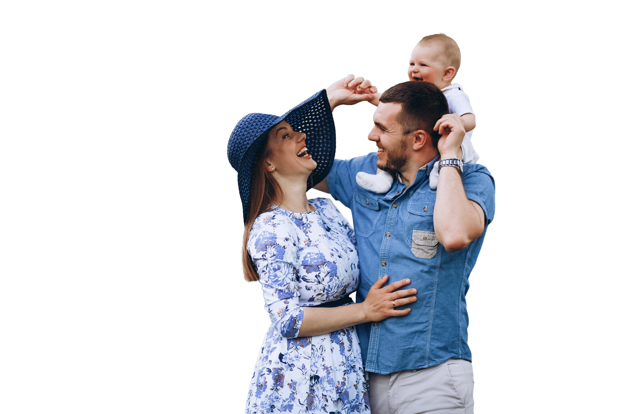 Família feliz aproveitando o clube de benefícios